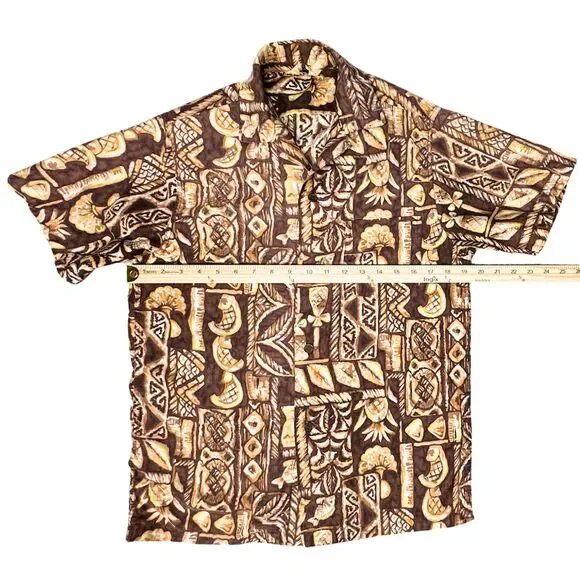 Vintage Kiilani 50s Hawaiian Mens Shirt Floral Pineapple Fish Sz S Honolulu Rare - Picture 5 of 7